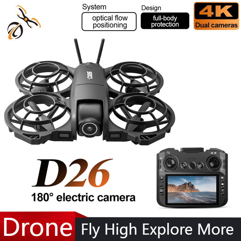 Drone Camera Hd - D26 Drone 4K Aerial HD 180°