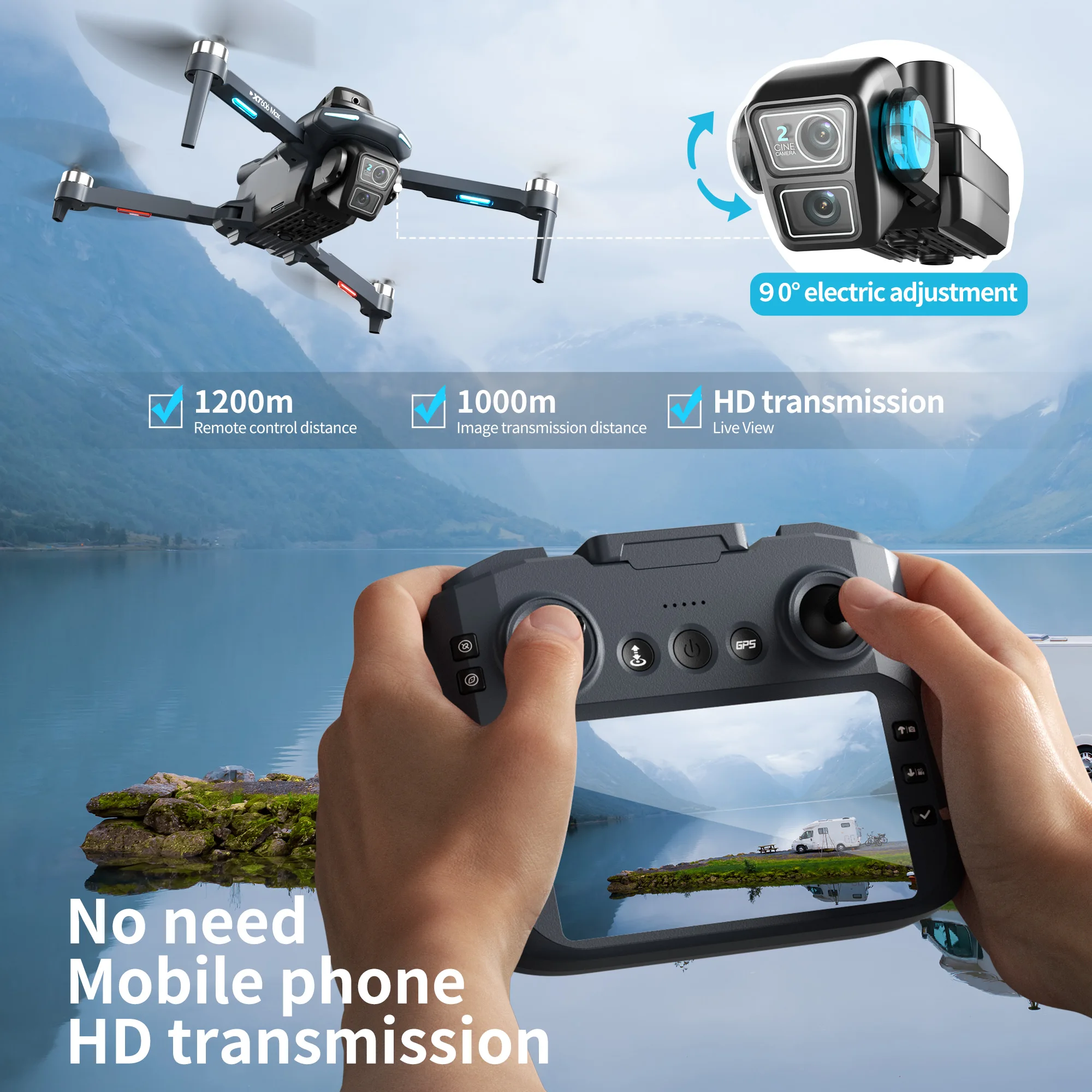 Original XT606 Drone Professio - Drone Camera Night Vision 评论和价格