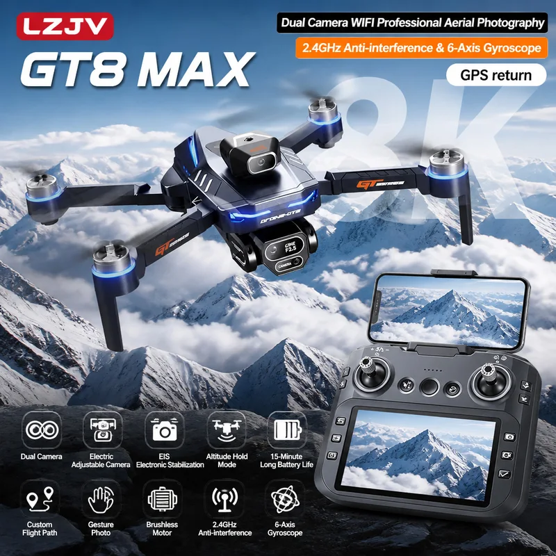 GT8 Max Foldable Drone 8K HD P - Drone Camera Professional 评论和价格